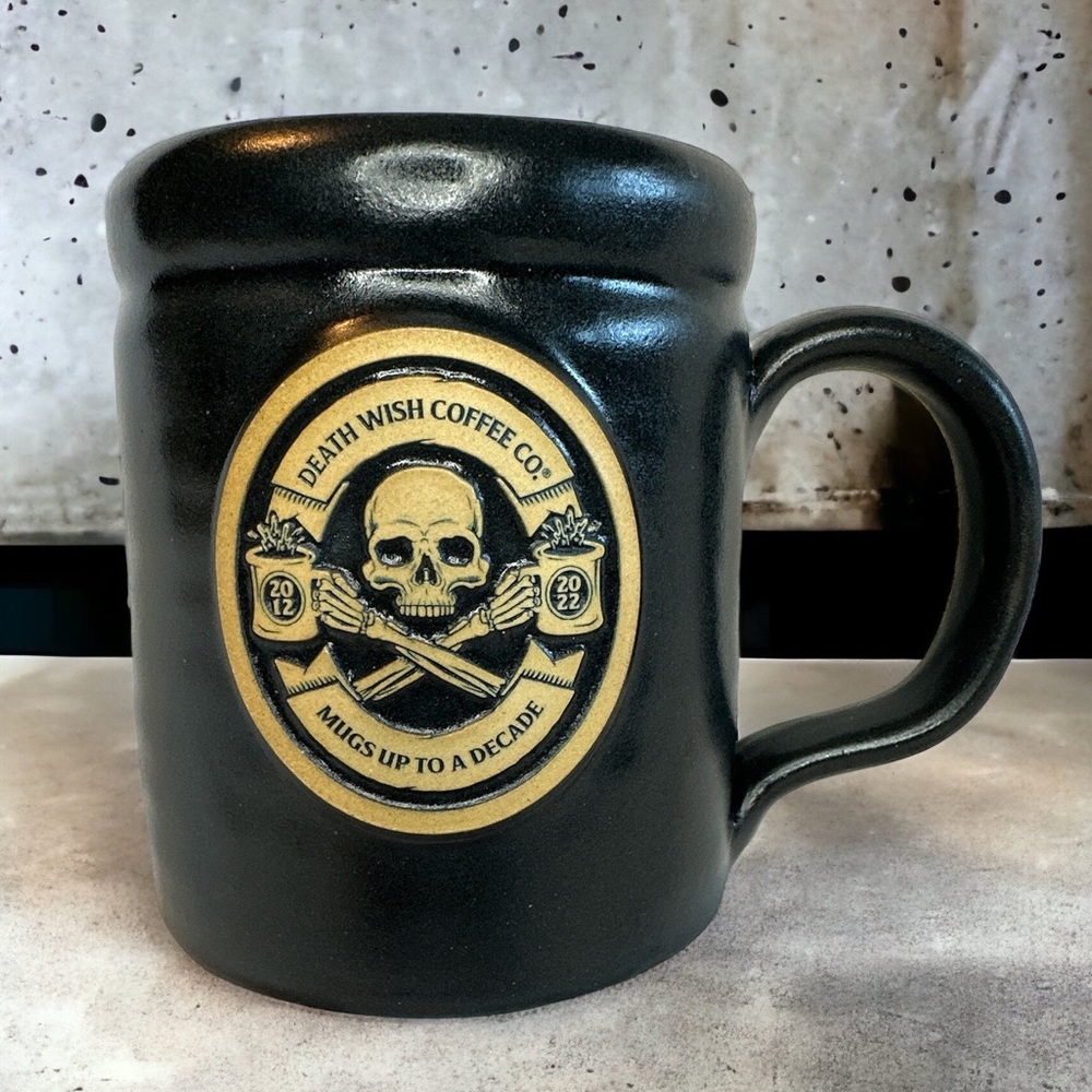 🖤 Death Wish Coffee 2022 Mugs Up to a Decade Mug 🖤 Limited Edition